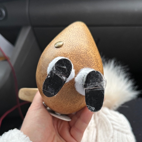 DCUK Adorable Wooden Duck with Winter Hat and Scarf - Picture 6 of 6